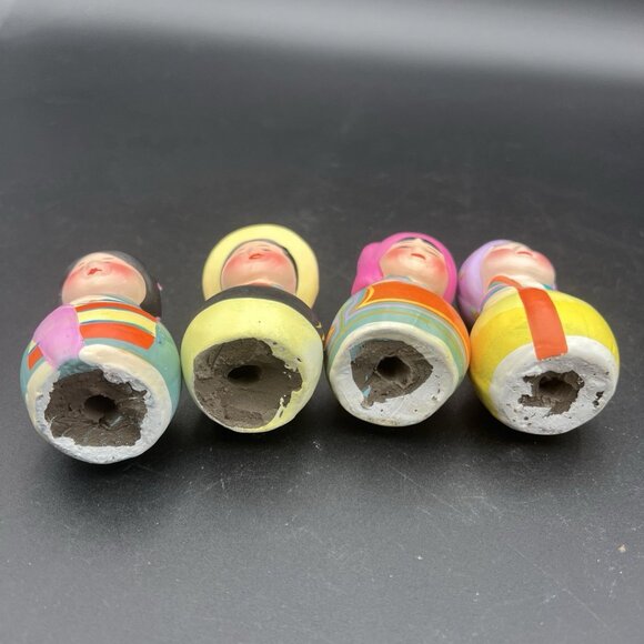 Vintage 3" Wuxi Huisang Clay Figurines Chinese Ladies set of 4 Handpainted. - Picture 7 of 14